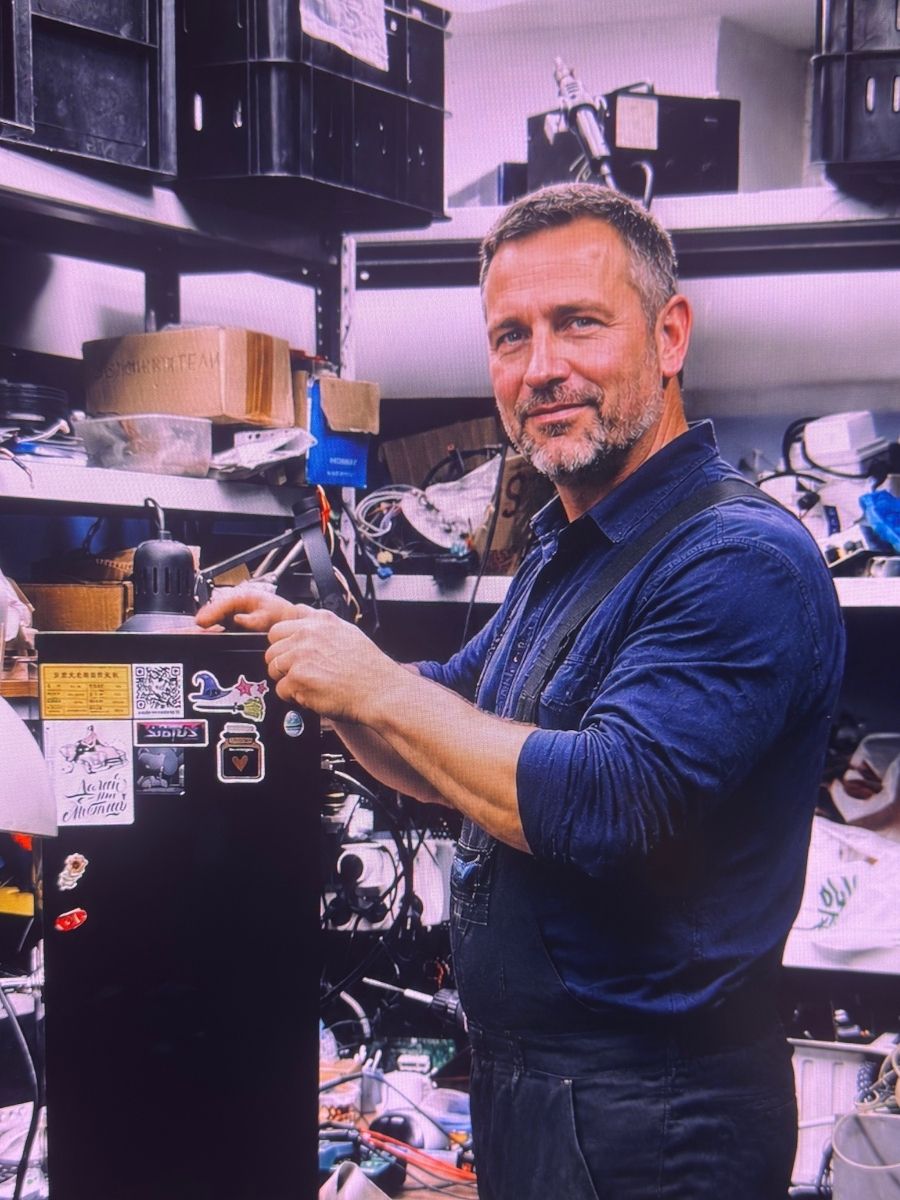 GarageVetted researching and checking gear in the garage