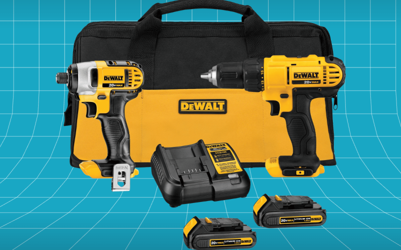 DEWALT 20V MAX Cordless Drill & Impact Driver Combo Kit (DCK240C2)