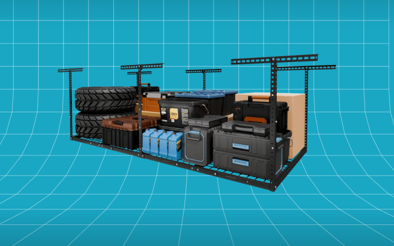 FLEXIMOUNTS 4x8 Overhead Garage Storage Rack