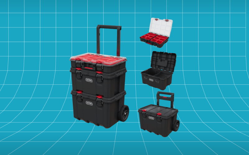 Keter Stack-n-Roll Modular Tools Organizer