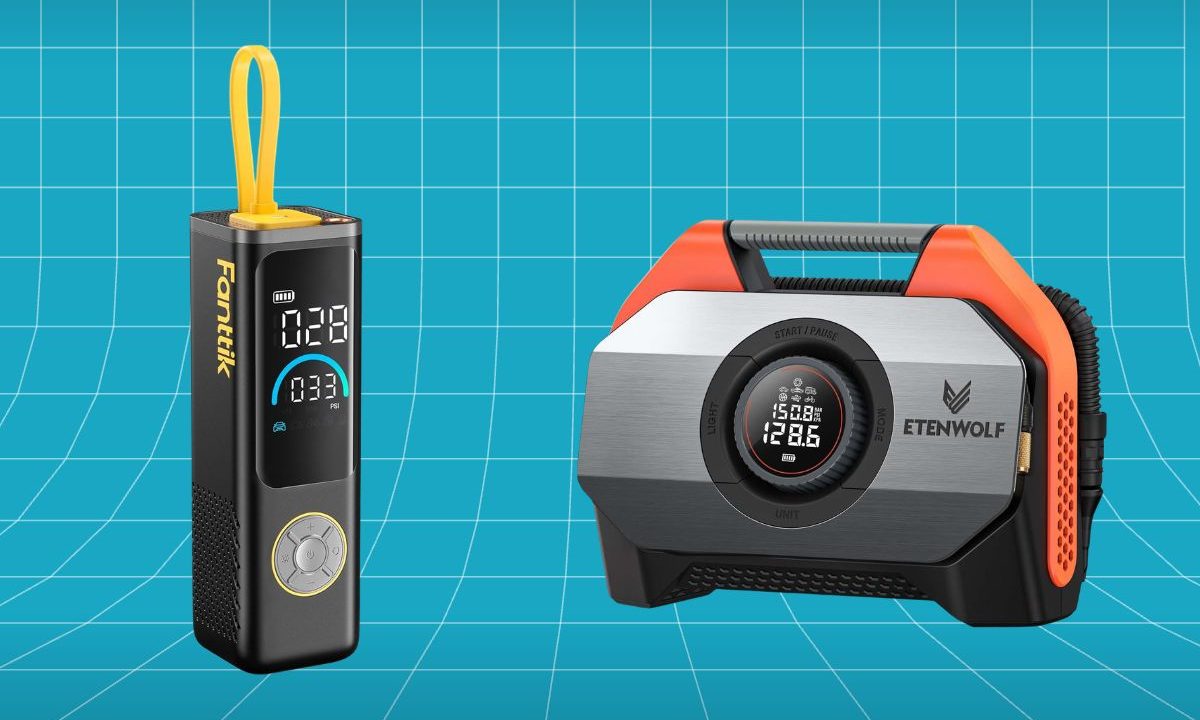 Fanttik X9 APEX and ETENWOLF VORTEX S6 premium tire inflators side by side