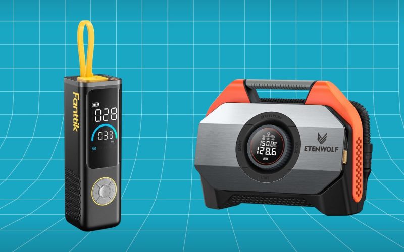 Fanttik X9 APEX and ETENWOLF VORTEX S6 premium tire inflators side by side